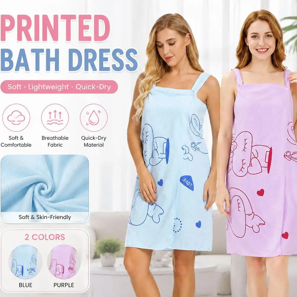 Wearable Microfiber Bath Towel Wrap – Soft Shower Robe Wearable Bath Wrap Richie's