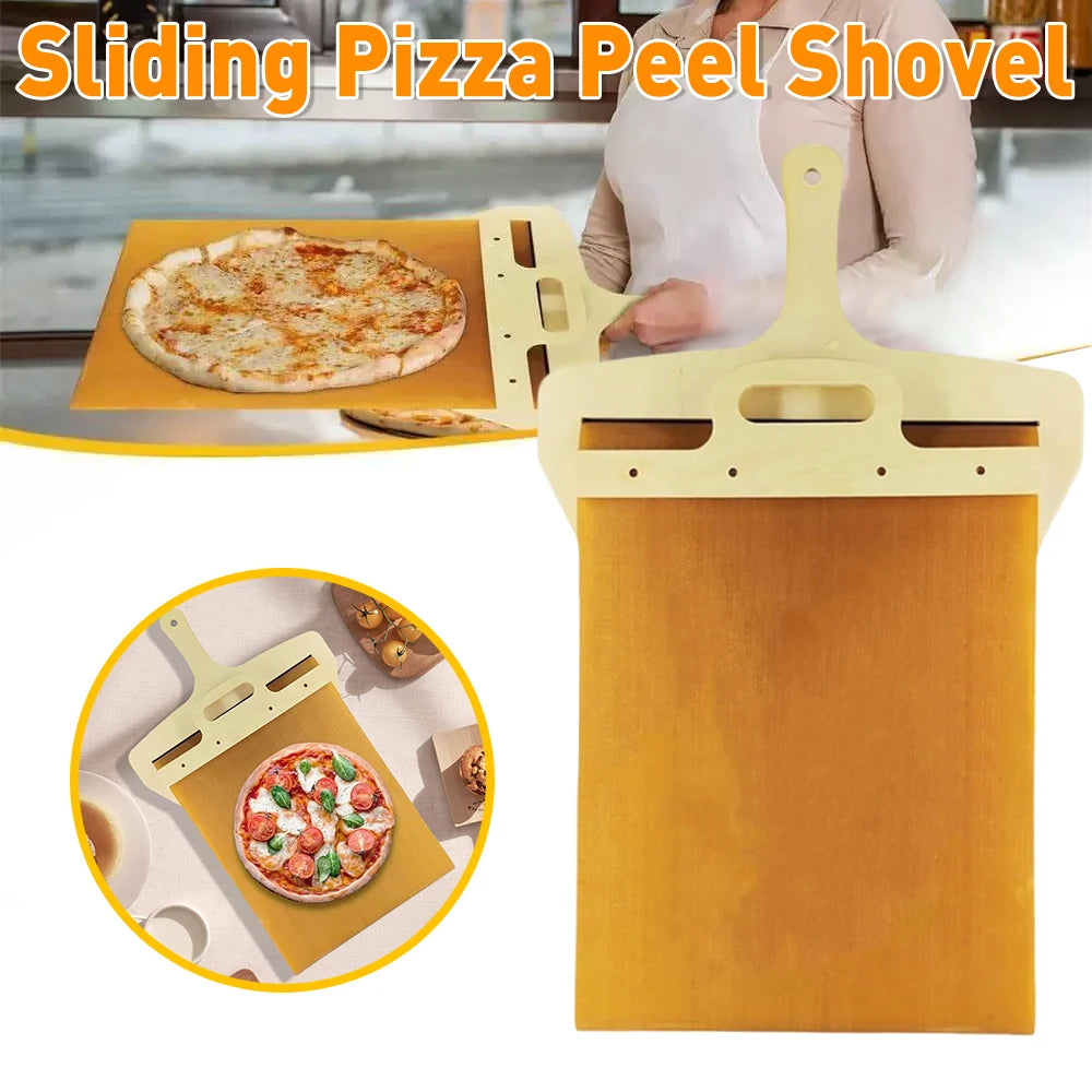 Wooden Sliding Pizza Peel – Anti-Scalding Transfer Shovel Pizza Peel Shovel Richie's