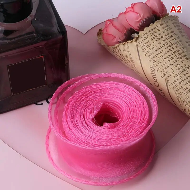 10 Yards Organza Wavy Edge Ribbon 4cm – Bouquet & Gift Wrap Craft Ribbon Richie's A2 10yard