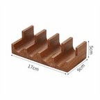 Sapele Wood U-Shaped Sushi Rack – Japanese Style Stand Sushi Serving Rack Richie's 4 Grid