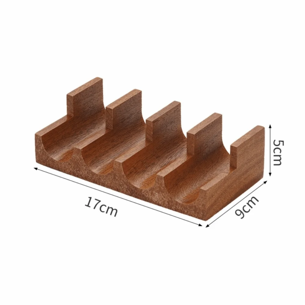 Sapele Wood U-Shaped Sushi Rack – Japanese Style Stand Sushi Serving Rack Richie's 4 Grid