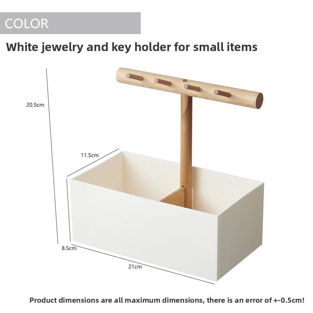 2-Grid Countertop Organizer – Remote, Cosmetics & Kitchen Box Countertop Storage Organizer Richie's Style B-White