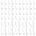 60-Pack Curtain Track Clips – Clear & Silver Snap-In Valance Clips Curtain Track Clips Richie's 60pcs