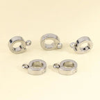 Stainless Steel Round Clasp Buckles for Jewelry Making – 1/5 Pcs Jewelry Clasp Buckle Richie's silver 8mm 5pcs