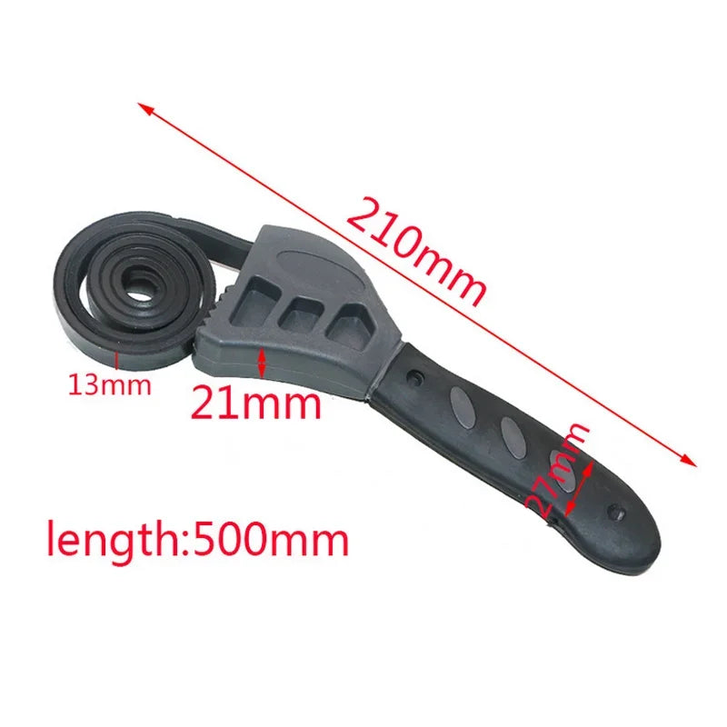 Adjustable Strap Spanner Wrench – Belt Oil Filter Removal Tool Strap Spanner Wrench Richie's Grey
