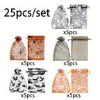 Halloween Tulle Drawstring Gift Bags 4x6in | Candy Party Bags Halloween Party Bags Richie's 25pcs