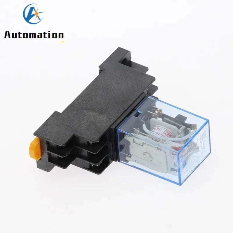 10pcs MY2NJ DPDT Power Relay with Socket Base 12V 24V 110V 220V Power Relay Richie's
