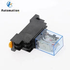 10pcs MY2NJ DPDT Power Relay with Socket Base 12V 24V 110V 220V Power Relay Richie's