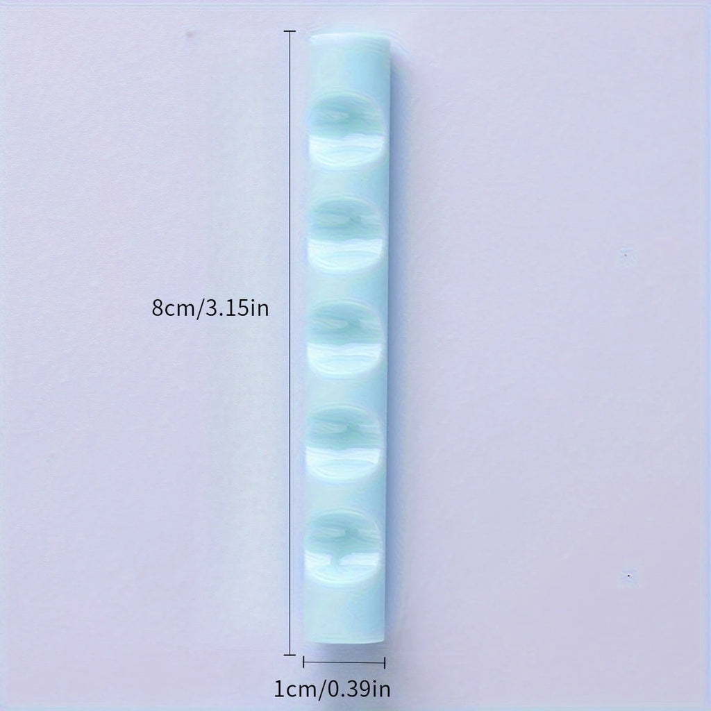 5-Slot Acrylic Nail Art Brush Holder & Gel Pen Organizer Nail Brush Organizer Richie's 1pc - blue
