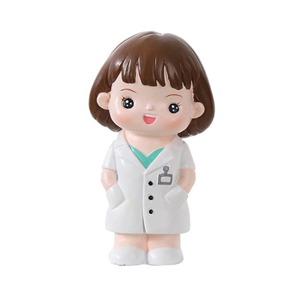 Resin Nurse & Doctor Figurine DIY Baking Ornament Collectible Resin Figurine Ornament Richie's Doctor-Female
