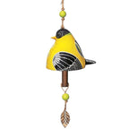 Resin Bird Wind Chime Hand Painted Outdoor Hanging Ornament Wind Chime Richie's Yellow