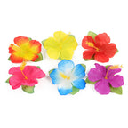 70 Pcs Hawaiian Luau Leis Set – Hibiscus Flowers & Tropical Leaves Party Decoration Set Richie's