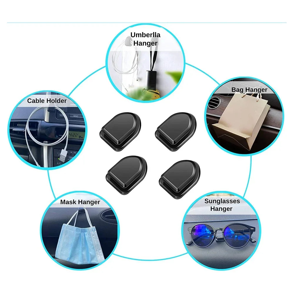 Mini Self-Adhesive Car Hooks – Cable, Key & Dashboard Organizer Car Interior Hook Richie's