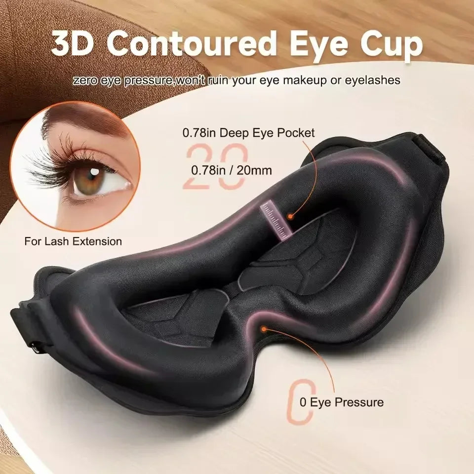 FUCHU 3D Sleep Eye Mask – Portable Blackout Travel Blindfold Sleep Eye Mask Richie's