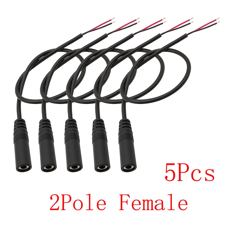 5Pcs 3.5mm AUX Male Female Extension Cable DIY Audio Repair Audio Extension Cable Richie's 2Pole Female