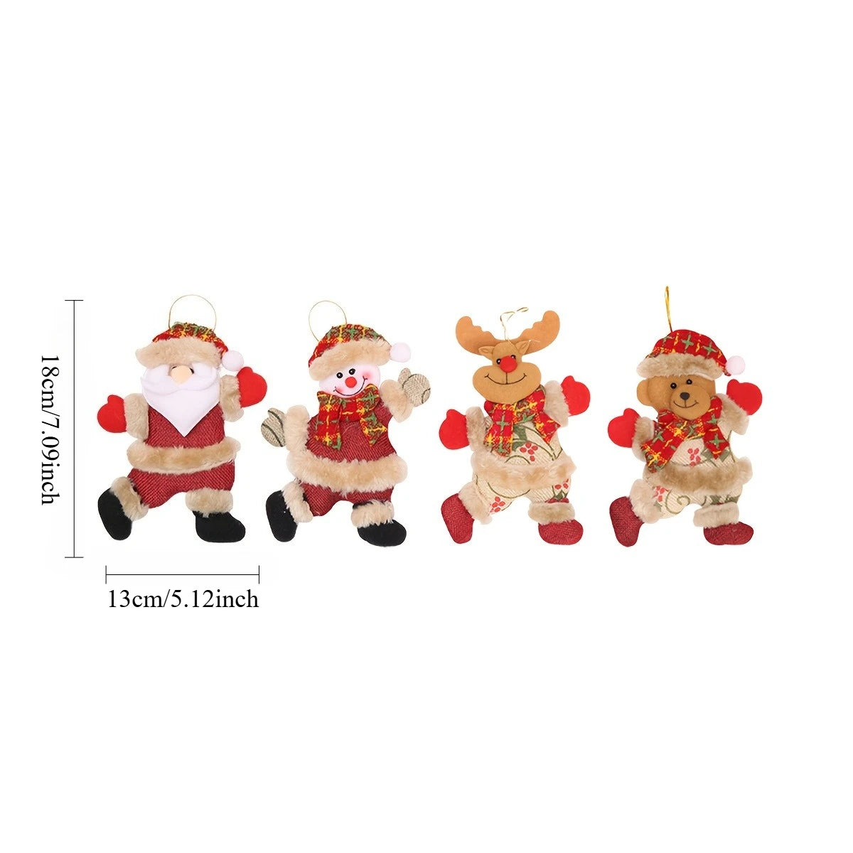 Christmas Tree Ornaments – Santa, Snowman, Reindeer & Bear Set Christmas Ornaments Richie's
