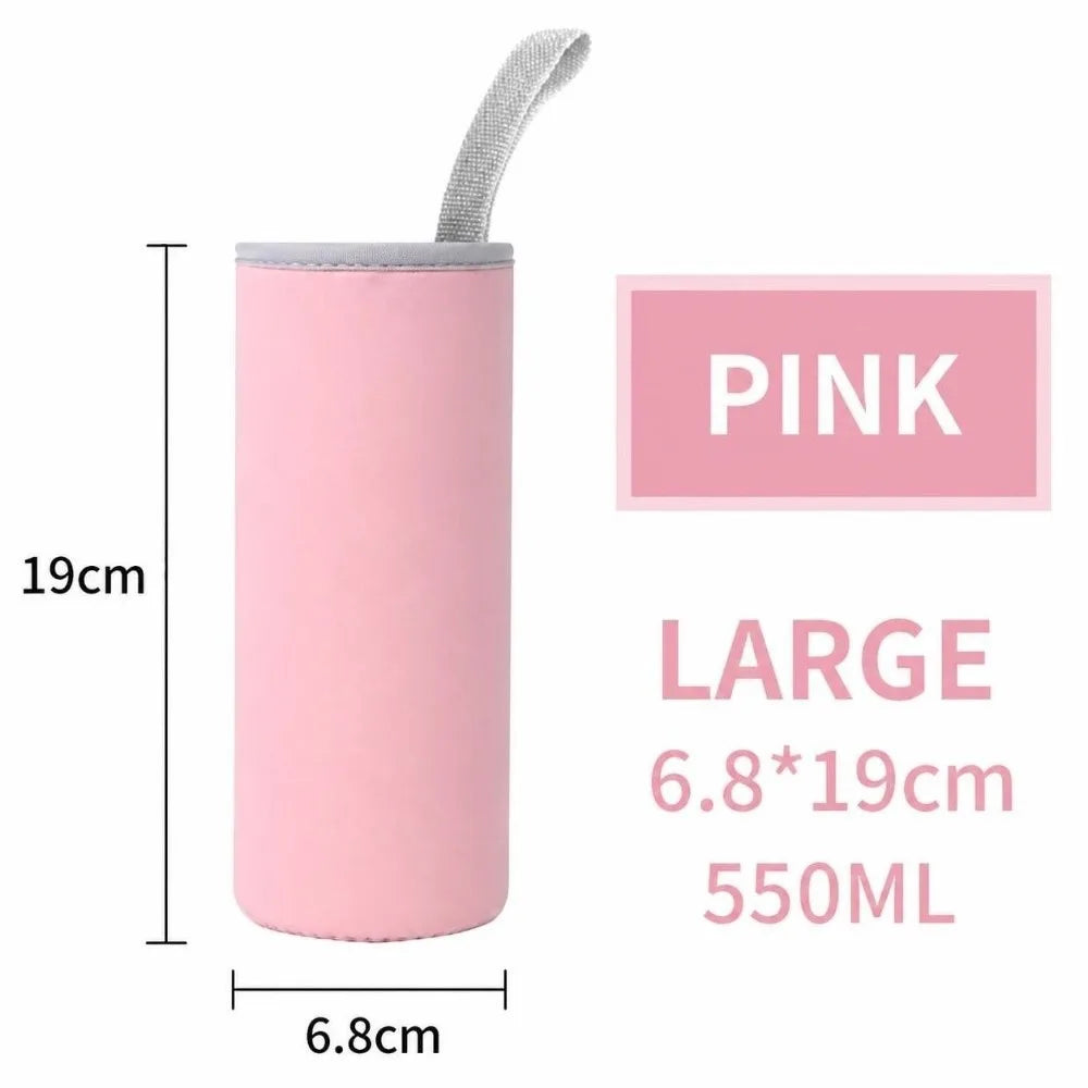 Neoprene Water Bottle Sleeve with Handle – 420/550ml Bottle Sleeve Richie's Pink 550ml