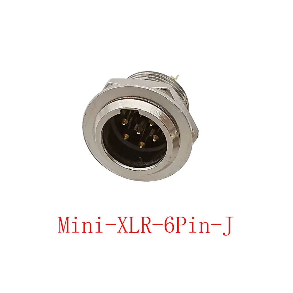 Mini XLR Connector 3/4/5/6 Pin Male Female Audio MIC Plug Audio XLR Connector Richie's 1Pcs 6Pin-J