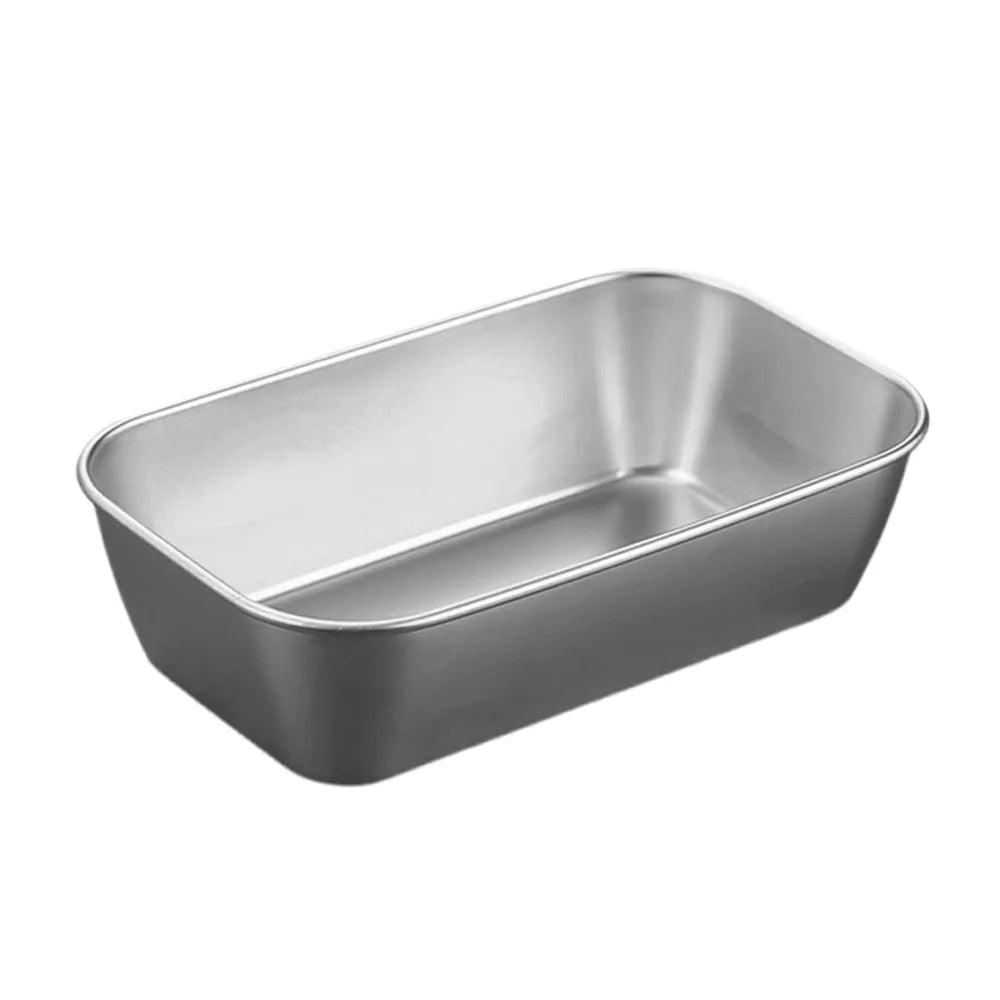 Stainless Steel Snack Basket – Fried Food Tray Silver & Gold Food Serving Basket Richie's Silver-Rectangle 1
