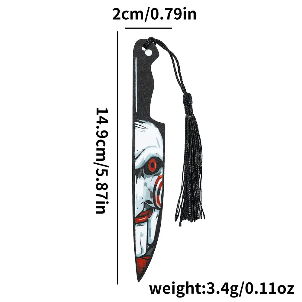 Gothic Bookmark with Black Tassel | Horror Halloween Gift Gothic Bookmark Richie's D 1pc