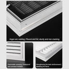 Aluminum Square Air Vent Grille with Mesh – White, 6 Sizes Air Vent Grille Richie's