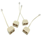 RJ11 Telephone Splitter 6P4C 1 Male to 2 Female Adapter Phone Jack Splitter Richie's