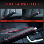 Leather Handbrake & Gear Cover for SEAT Altea Ibiza Skoda Fabia Car Interior Cover Richie's