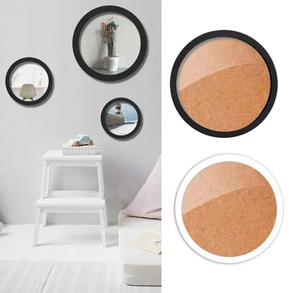 Wooden Round Picture Frame Wall Mounted Circle Photo Holder Round Picture Frame Richie's