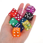 10Pcs Transparent Acrylic Dice 16mm Square Edge – Board Games Board Game Dice Richie's