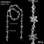 1.8M Acrylic Bead Garland – Crystal & Pearl Christmas Strand Christmas Bead Garland Richie's Style 4