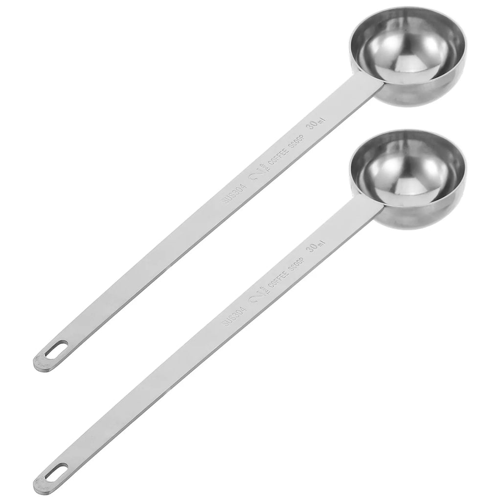 2Pcs Stainless Steel Long Handle Coffee Measuring Scoop Set Coffee Measuring Scoop Richie's