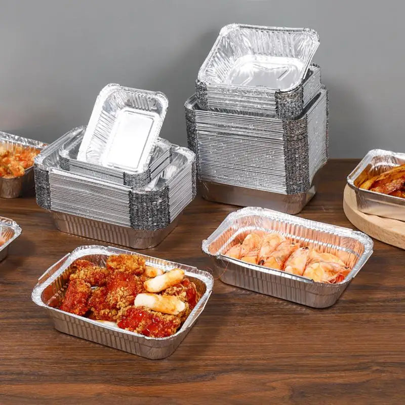 50-Pack Disposable Aluminum Drip Pans for BBQ & Grilling Disposable Drip Pans Richie's