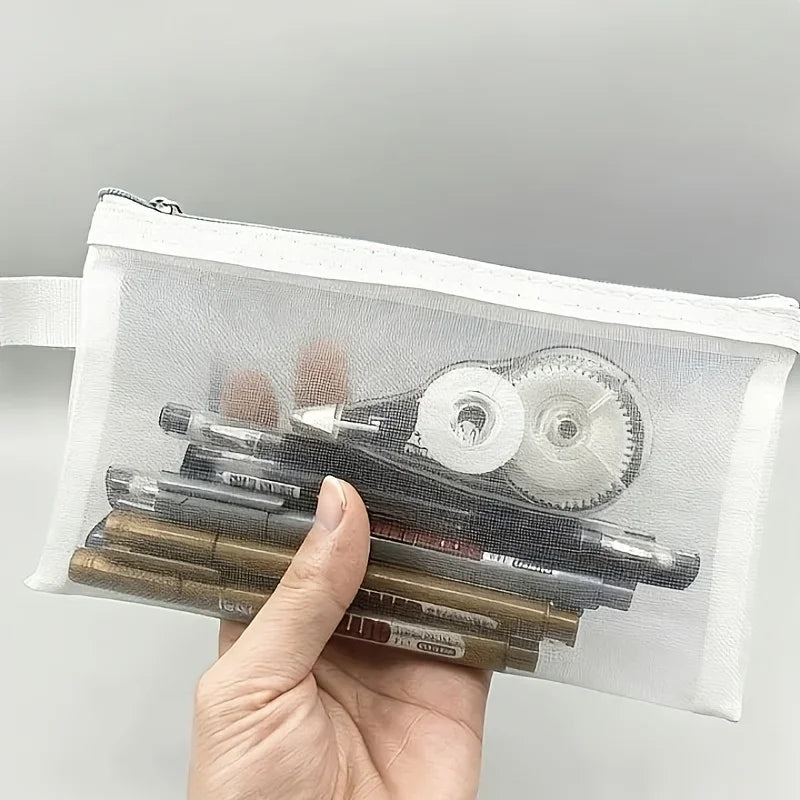 3-Pack Transparent Nylon Mesh Zipper Pouches | Multi-Use Storage Mesh Zipper Pouches Richie's