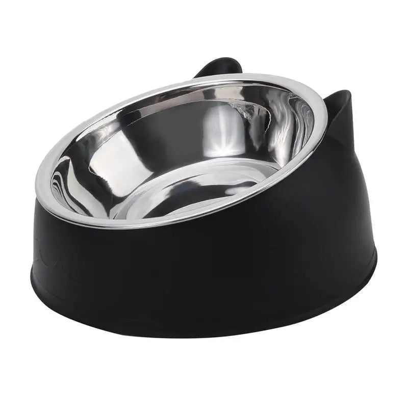 Stainless Steel Cat Bowl 15° Tilted Non-Slip Pet Food Dish Pet Feeding Bowl Richie's