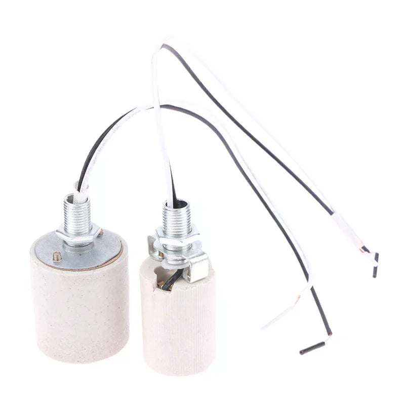 E14/E27 Ceramic Screw Lamp Holder | High-Temp Bulb Socket Ceramic Lamp Holder Richie's