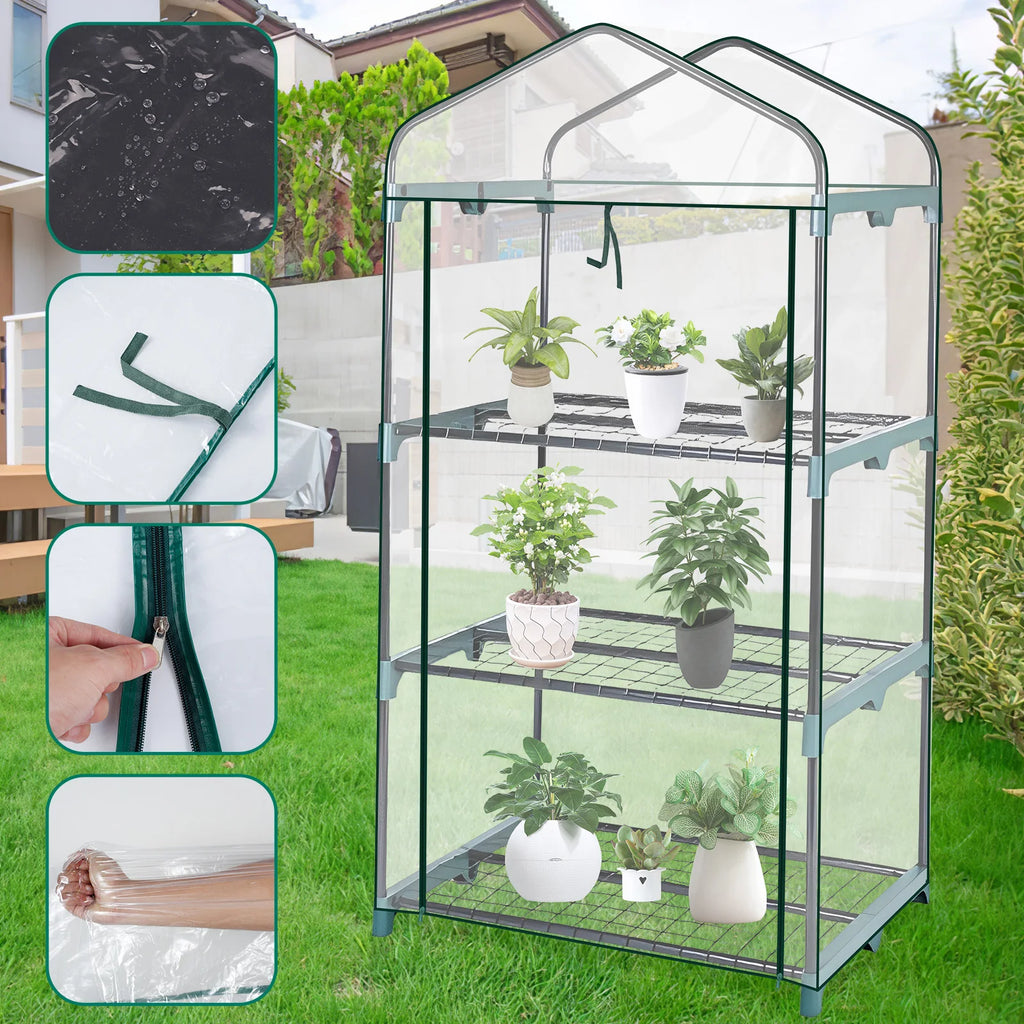 4-Tier Walk-In Greenhouse Cover – Waterproof Transparent PVC Greenhouse Cover Richie's