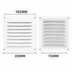 Aluminum Alloy Air Vent Grille Cover 150–300mm | Metal Screen Vent Grille Cover Richie's 200x200mm