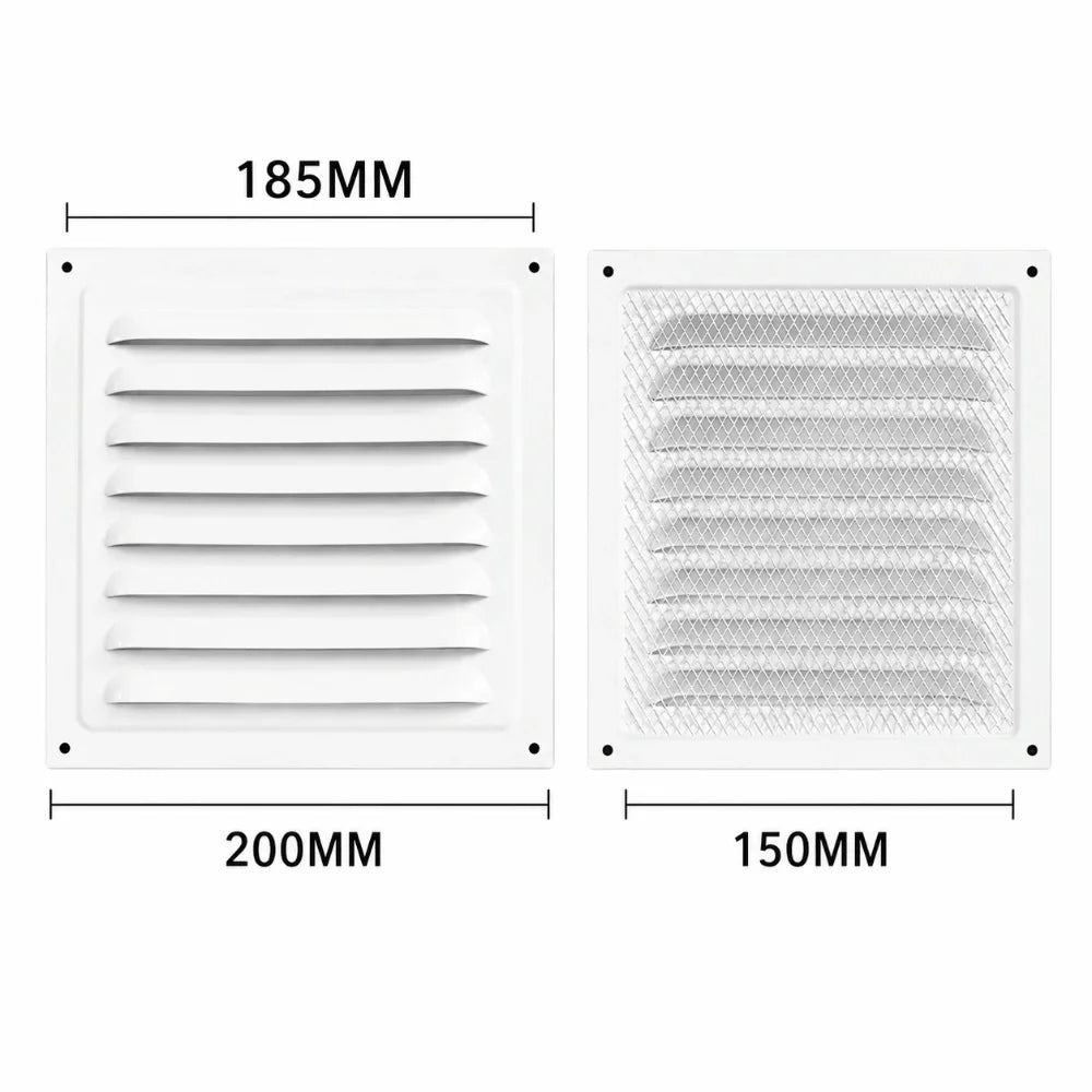 Aluminum Alloy Air Vent Grille Cover 150–300mm | Metal Screen Vent Grille Cover Richie's 200x200mm