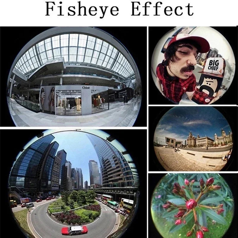 3-in-1 Fisheye Wide Angle Macro Clip Lens Kit for Smartphones Phone Camera Lens Kit Richie's