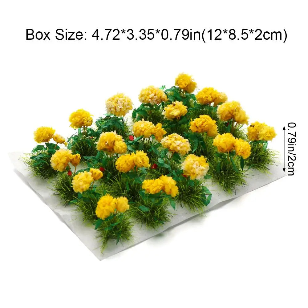 Miniature Flower Cluster Static Grass Tufts – Fairy Garden Model Miniature Scene Model Richie's