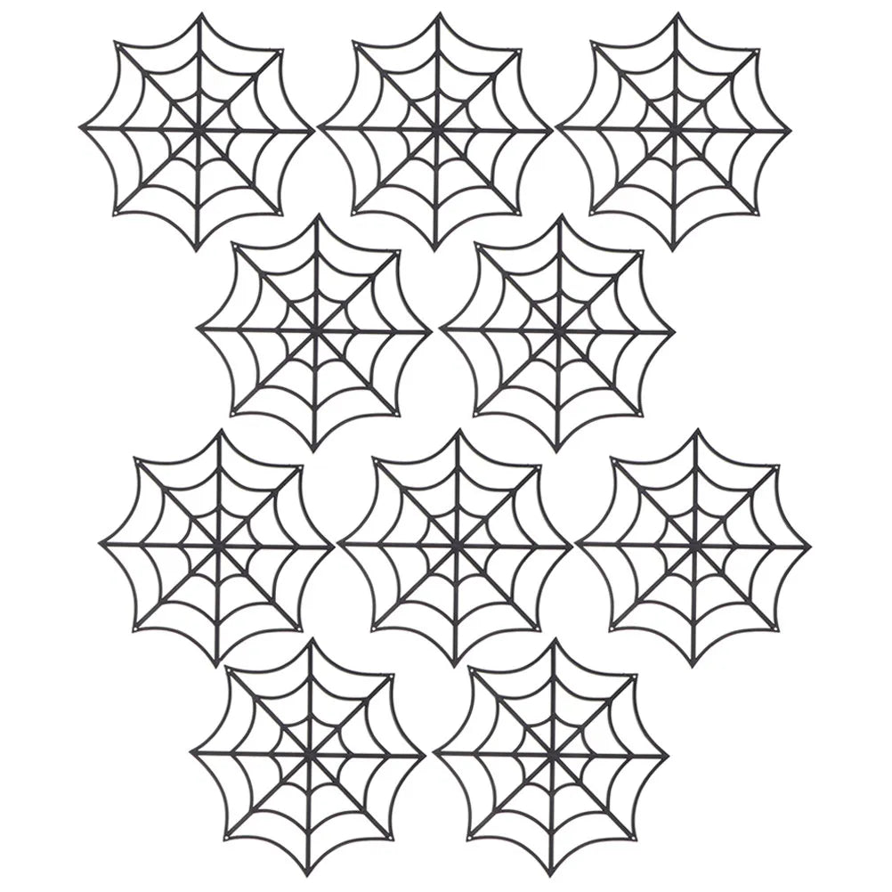 10Pcs Halloween Plastic Spider Web Cobweb Hanging Decorations Halloween Decoration Richie's