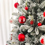 Polka Dot Glitter Christmas Ball Ornament Set – Red & White Christmas Ornament Set Richie's