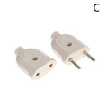 2-Pin EU Plug Male Female Power Connector Socket Extension Power Connector Plug Richie's C-1set