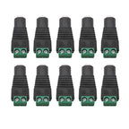 10Pcs DC 12V Solderless Screw Terminal Connectors 5.5x2.1/2.5mm DC Power Connector Richie's 10 Female 5.5x2.1mm