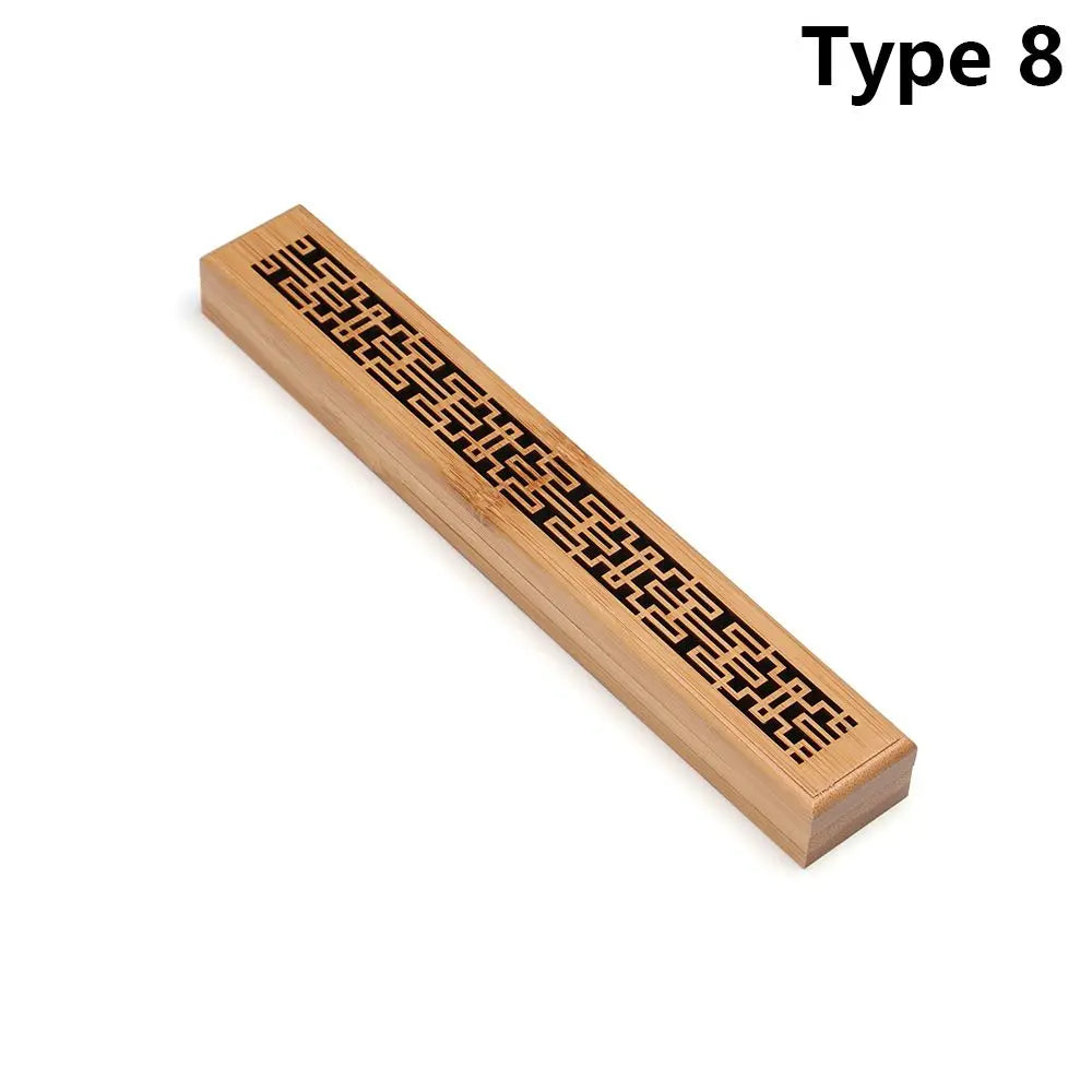 Wood Incense Holder Ash Catcher – Buddhist Home Décor Censer Incense Holder Richie's Type 8