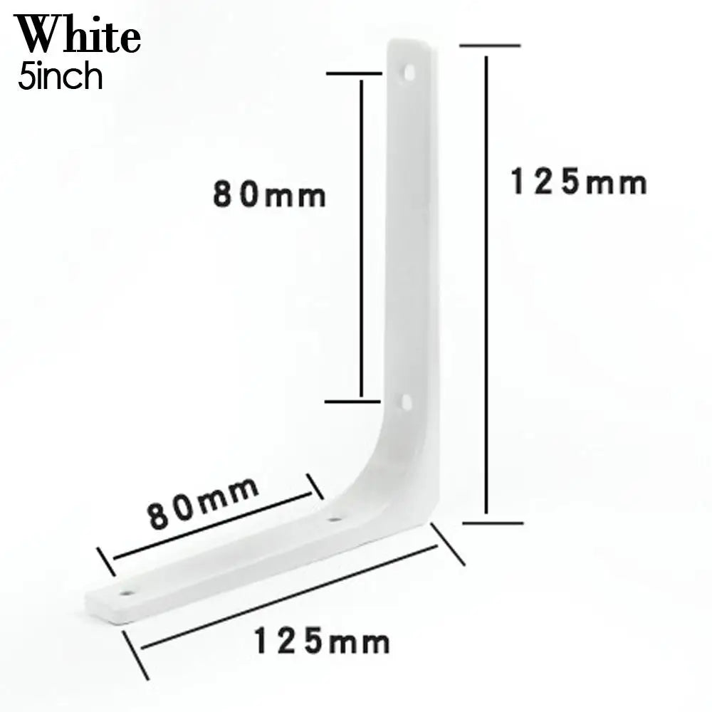 Steel Triangle Wall Bracket Heavy Duty Shelf Support 4–10 Inch Shelf Bracket Richie's White-5inch