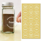 144-Piece Preprinted Spice Jar Labels – Waterproof Removable Kitchen Jar Labels Richie's