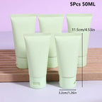 5-Pack Refillable Squeeze Tubes 50ml/100ml for Travel & Lotion Travel Squeeze Tubes Richie's 5Pcs 50ml