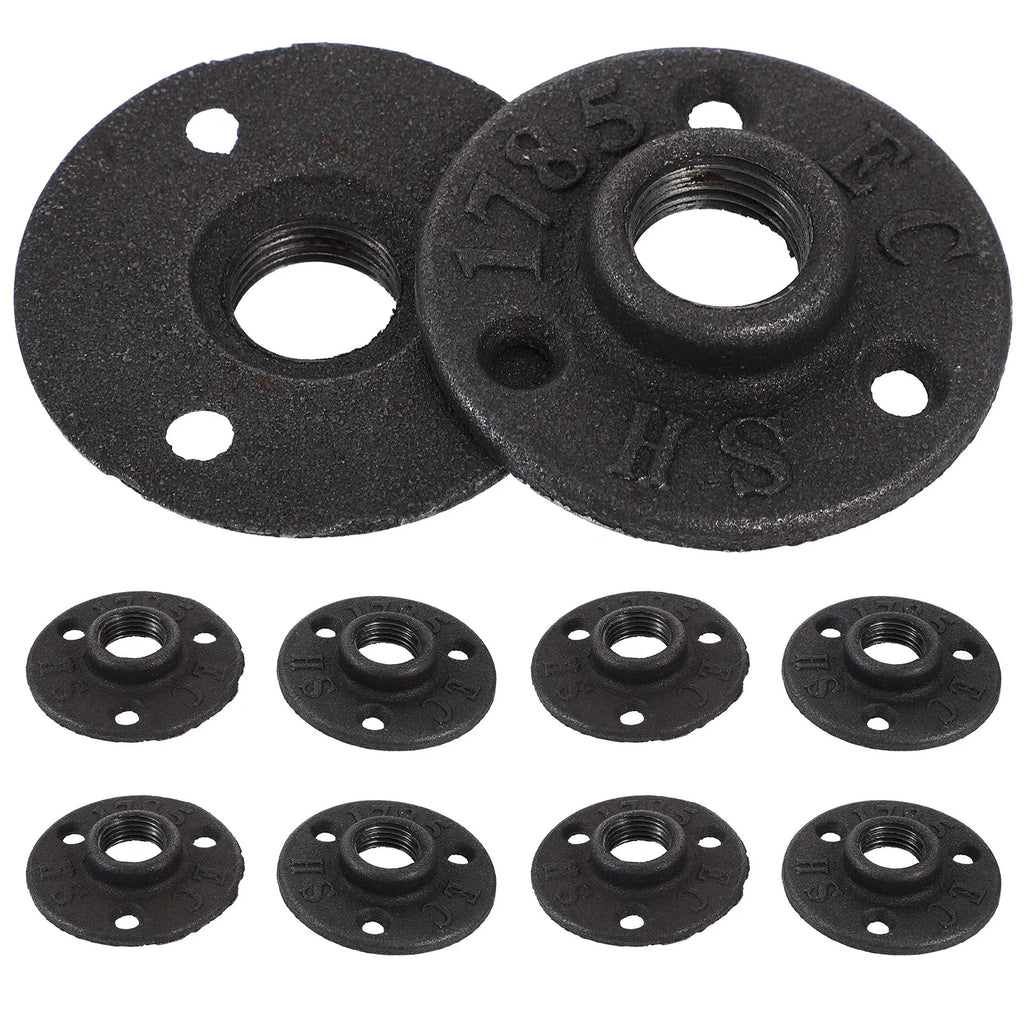 10Pcs 20mm Threaded Floor Flange – Malleable Iron Pipe Fittings Iron Pipe Flange Richie's