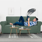Stretch Sofa Cover – Washable Non-Slip Elastic Slipcover Sofa Slipcover Richie's Green-M